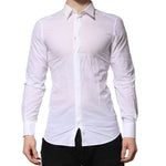 Dolce & Gabbana White GOLD Long Sleeves Dress Men Formal Shirt TSH906824-38