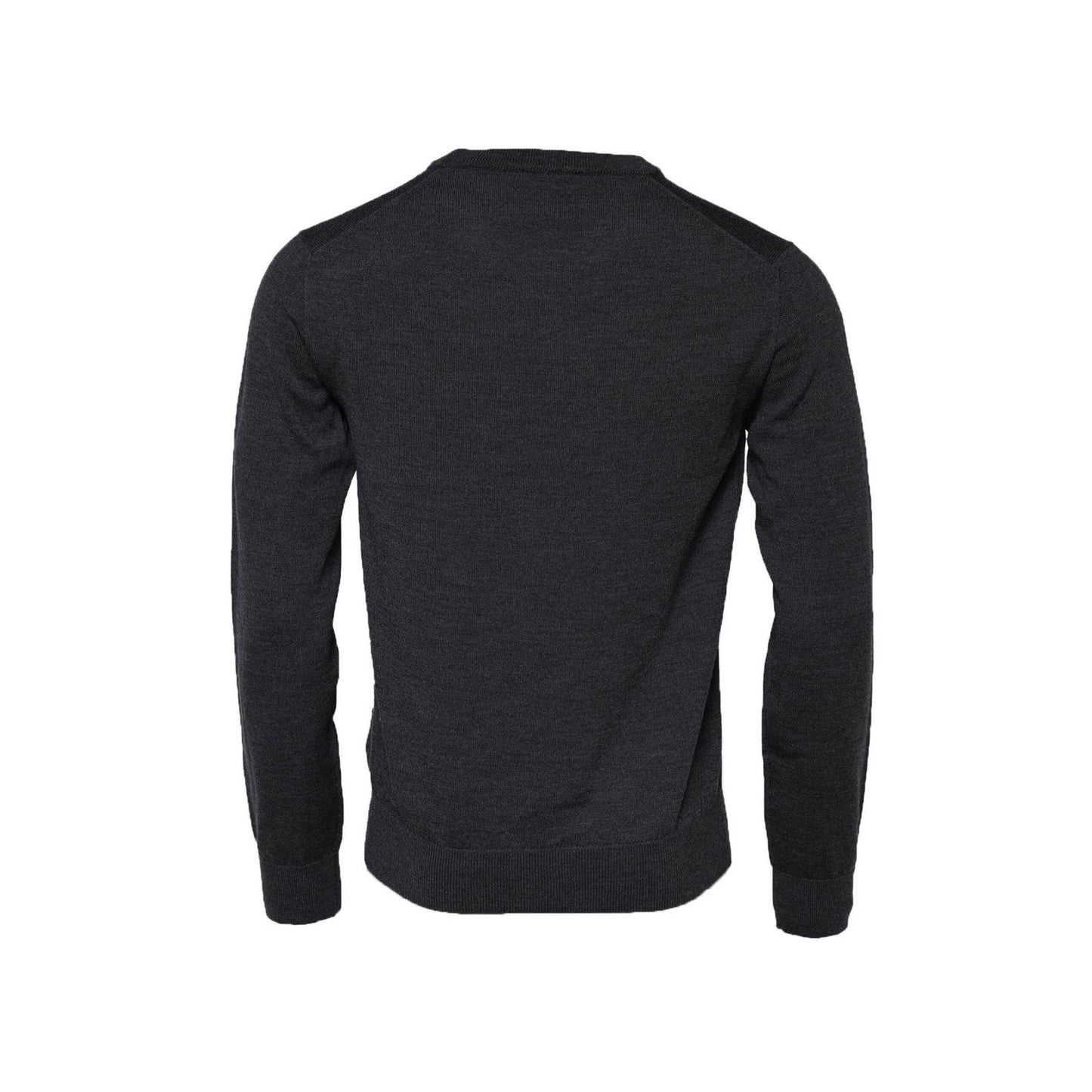 Dolce & Gabbana Dark Gray Wool Crew Neck Sweatshirt Sweater TSH90552-48