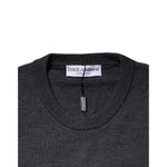 Dolce & Gabbana Dark Gray Wool Crew Neck Sweatshirt Sweater TSH90552-48
