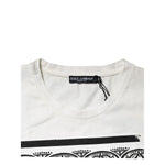 Dolce & Gabbana White Bandana Cotton Men Crew Neck T-shirt TSH90574-56