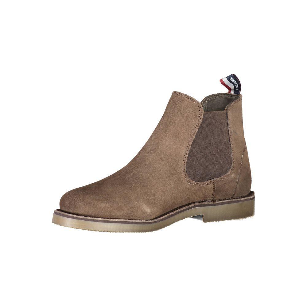 U.S. POLO ASSN. Brown Leather Men Boot US-16705-EU45/US12