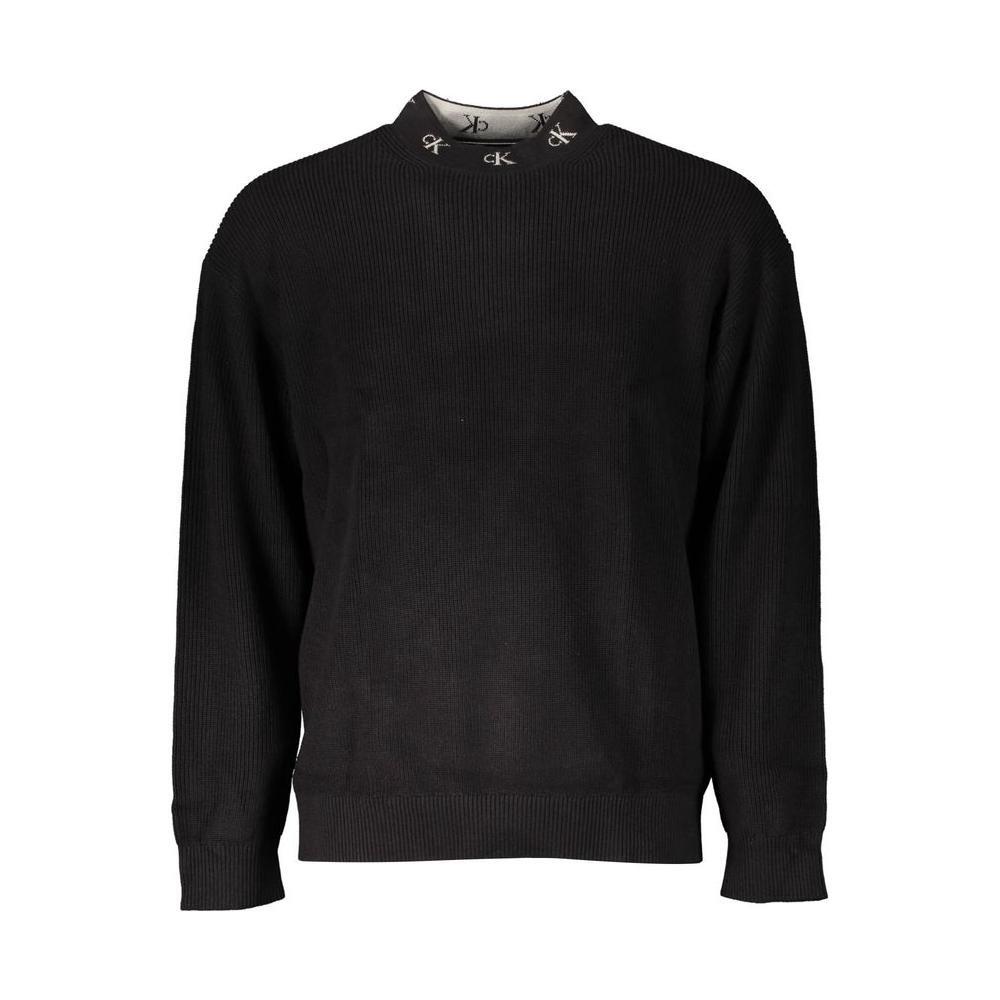 Calvin Klein Black Cotton Men Sweater CA-18020-S