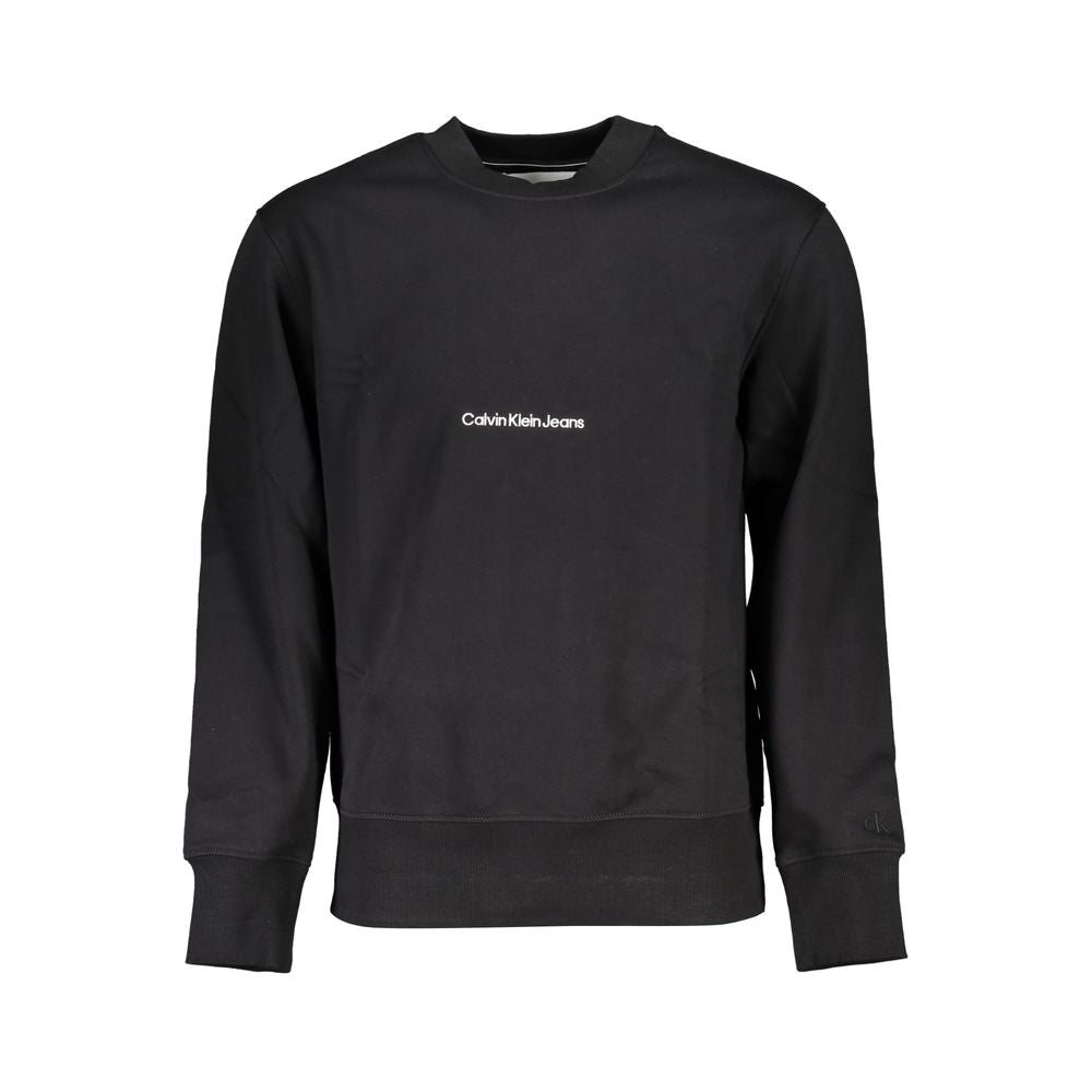 Calvin Klein Sleek Black Crew Neck Fleece Sweatshirt CA-24843-S