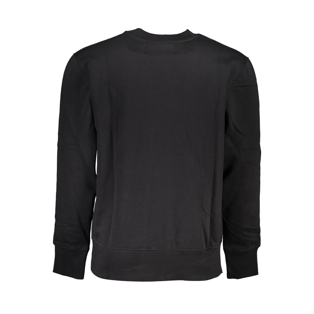 Calvin Klein Sleek Black Crew Neck Fleece Sweatshirt CA-24843-S