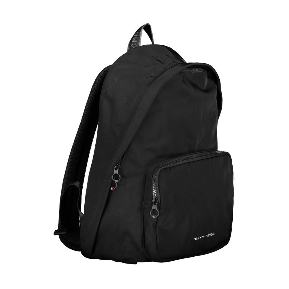 Tommy Hilfiger Chic Urban Black Backpack with Laptop Compartment TO-27588