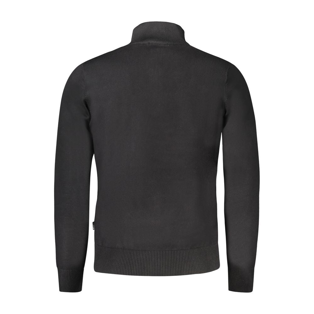 Coveri Moving Black Viscose Men Sweater CO-33041-XXL