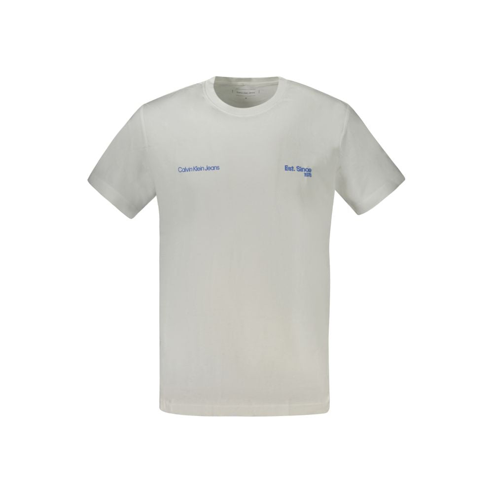 Calvin Klein White Cotton Men T-Shirt CA-32983-XL