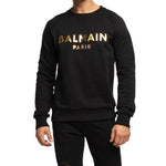 Balmain Black Cotton Sweater BA-15491-3XL