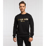 Balmain Black Cotton Sweater BA-15491-3XL