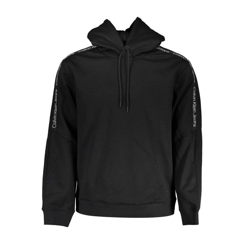 Calvin Klein Sleek Fleece Hooded Sweatshirt in Black CA-26227-XL