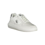 Calvin Klein Sleek White Lace-Up Sneakers with Contrast Details CA-28512-EU37/US7