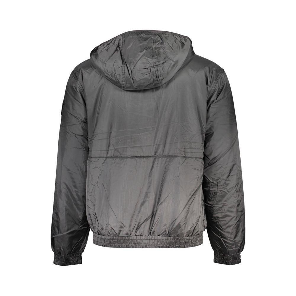 Calvin Klein Sleek Black Hooded Jacket with Contrast Detail CA-26374-S