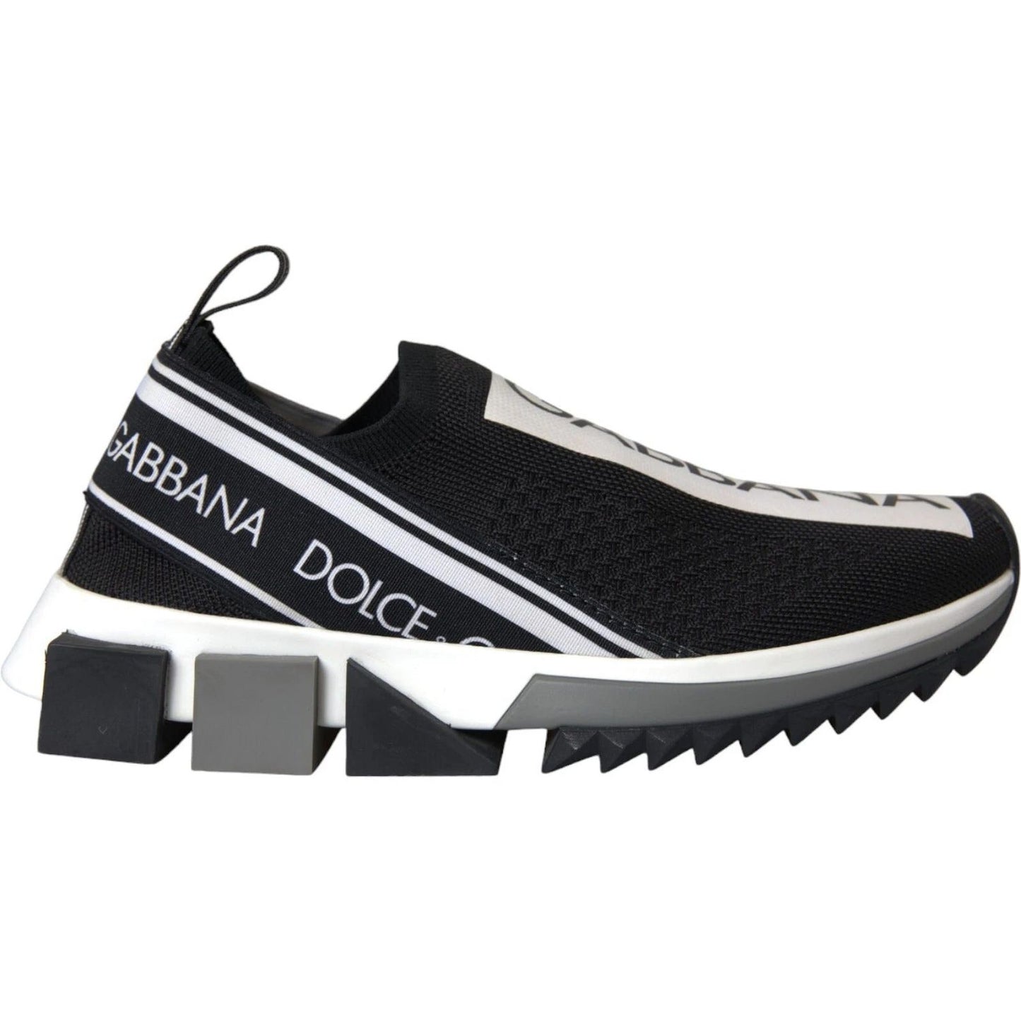 Dolce & Gabbana Black White Slip On Sorrento Sneakers Shoes MV6861#4-39.5