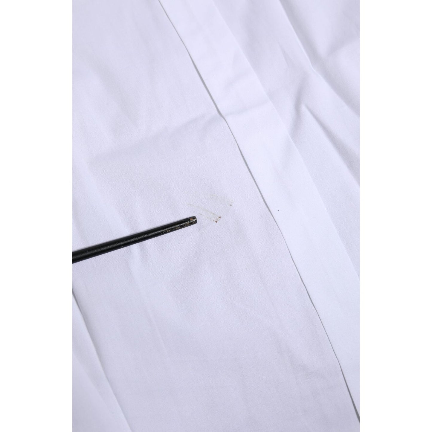 Dolce & Gabbana White Cotton GOLD Long Sleeves Formal Shirt TSH906812-40