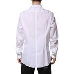 Dolce & Gabbana White Cotton GOLD Long Sleeves Formal Shirt TSH906834-45