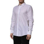 Dolce & Gabbana White Cotton MARTINI Long Sleeve Formal Shirt TSH906852-40