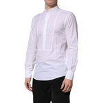 Dolce & Gabbana White Cotton Slim Long Sleeves Formal Shirt TSH906856-38