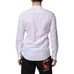 Dolce & Gabbana White Cotton Slim Long Sleeves Formal Shirt TSH906856-38