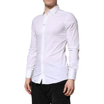 Dolce & Gabbana White GOLD Long Sleeves Dress Formal Shirt TSH906865-37