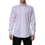 Dolce & Gabbana White MARTINI Long Sleeve Dress Formal Shirt TSH906867-42