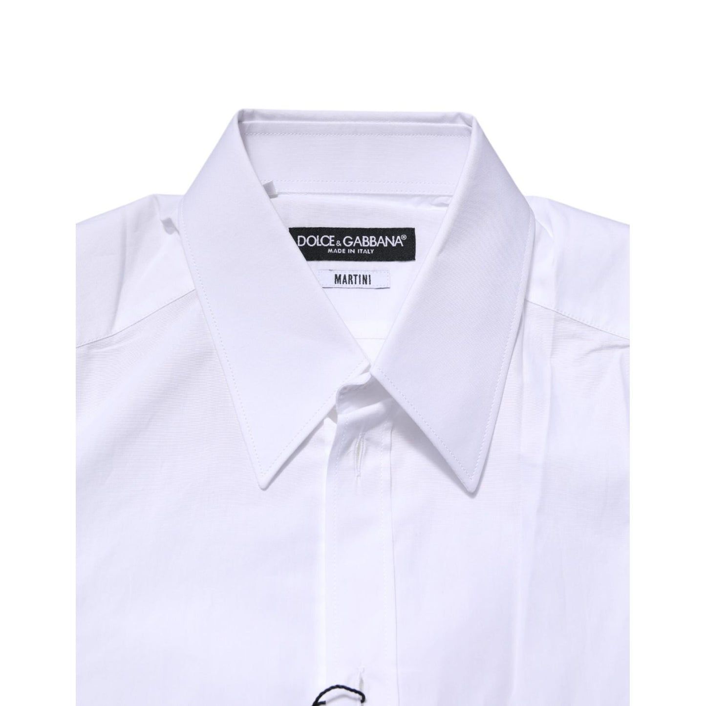 Dolce & Gabbana White MARTINI Long Sleeves Dress Formal Shirt TSH906868-38
