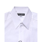 Dolce & Gabbana White MARTINI Long Sleeves Dress Formal Shirt TSH906868-38