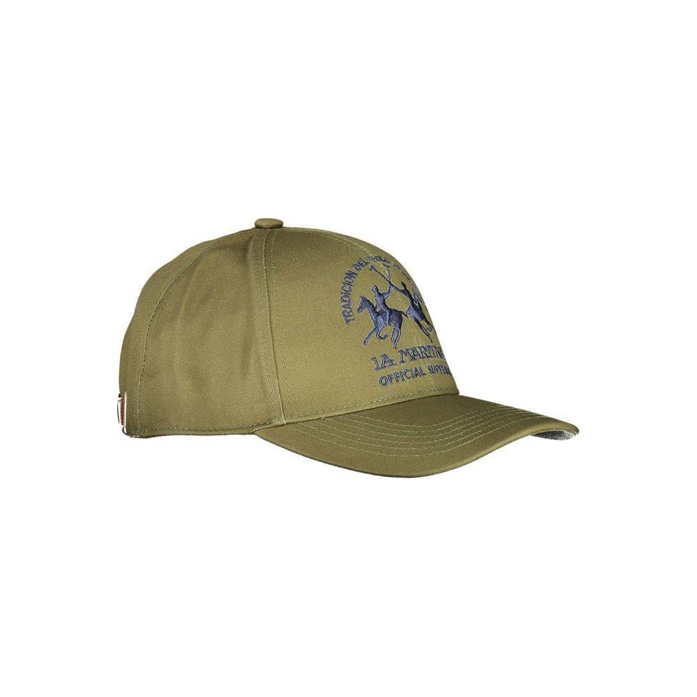 La Martina Green Cotton Men Cap LA-13275