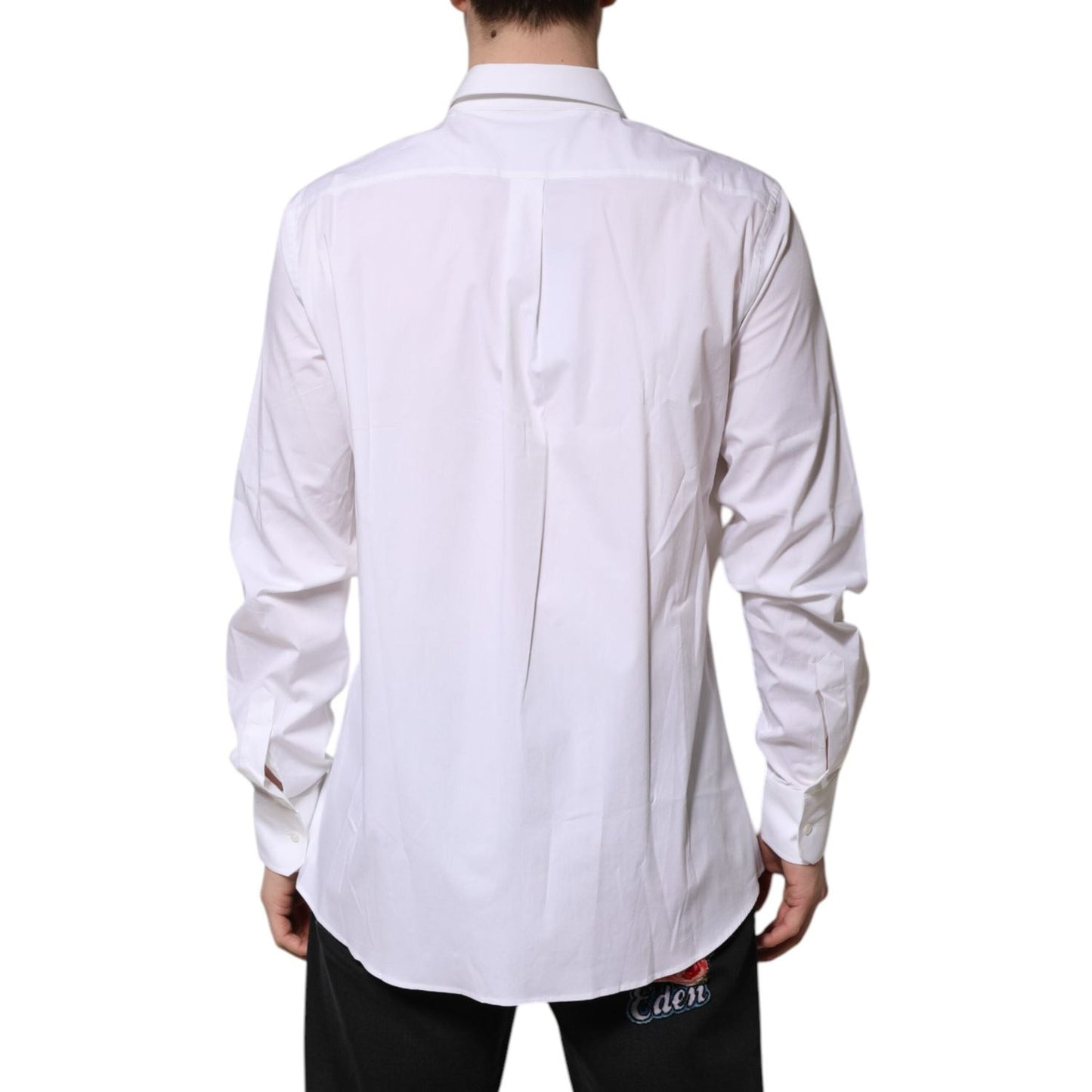 Dolce & Gabbana White MARTINI Long Sleeve Dress Formal Shirt TSH906872-43