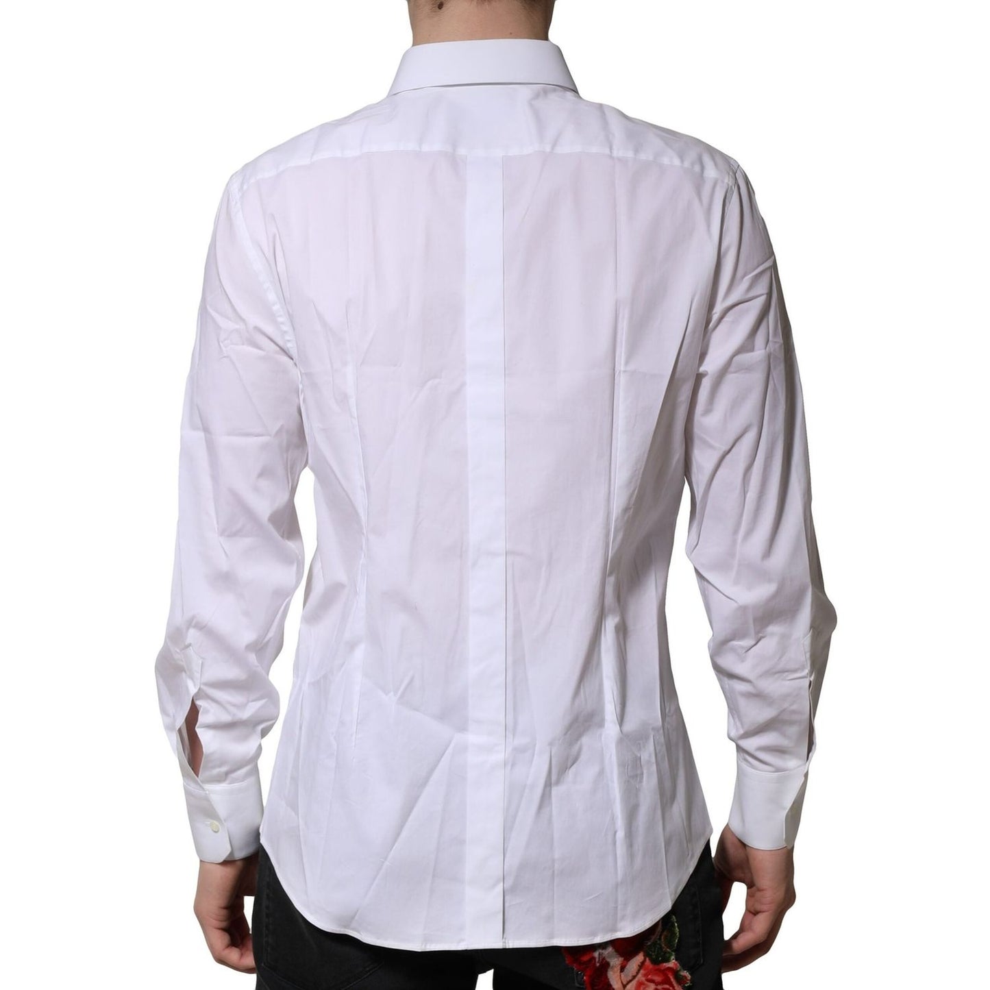 Dolce & Gabbana White GOLD Long Sleeves Dress Formal Shirt TSH906874-40