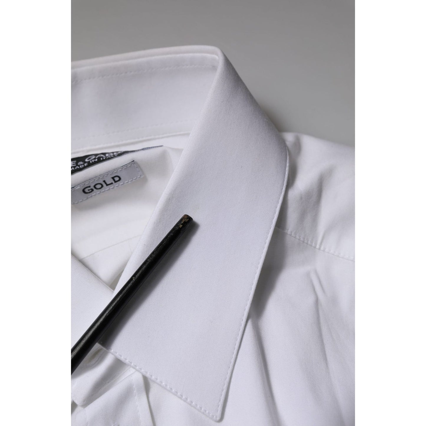 Dolce & Gabbana White GOLD Long Sleeves Dress Formal Shirt TSH906874-40