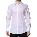 Dolce & Gabbana White MARTINI Long Sleeve Dress Formal Shirt TSH906876-37