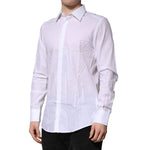Dolce & Gabbana White MARTINI Long Sleeve Dress Formal Shirt TSH906876-37