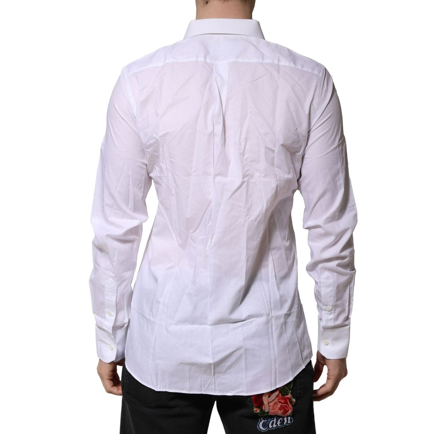 Dolce & Gabbana White MARTINI Long Sleeve Dress Formal Shirt TSH906876-37
