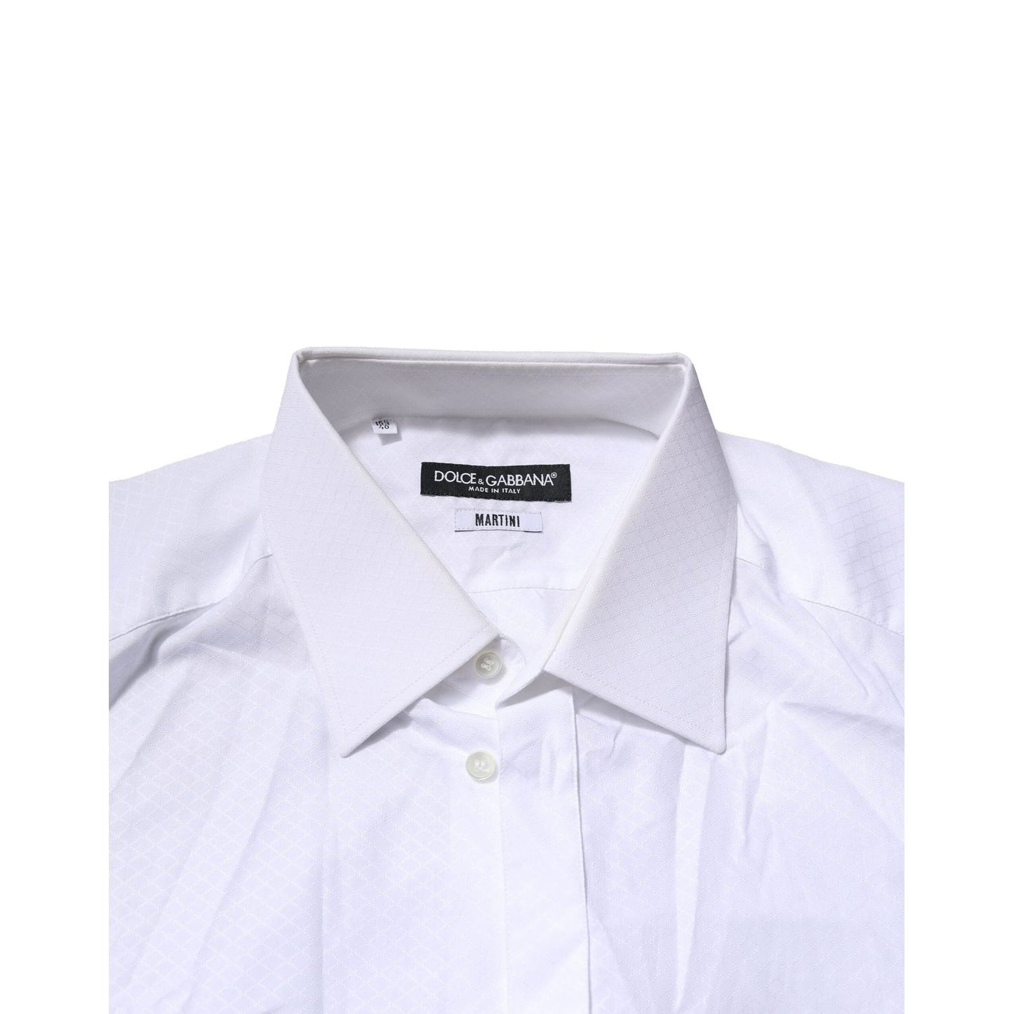 Dolce & Gabbana White MARTINI Long Sleeve Dress Formal Shirt TSH906876-37
