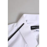 Dolce & Gabbana White GOLD Cotton Long Sleeves Men Formal Shirt TSH906897-41