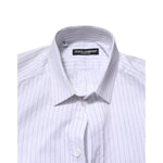 Dolce & Gabbana White Stripes Cotton Long Sleeve Formal Shirt TSH906906-38