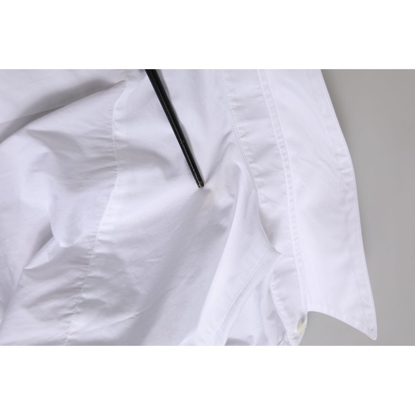 Dolce & Gabbana White GOLD Cotton Poplin Dress Formal Shirt TSH906915-39
