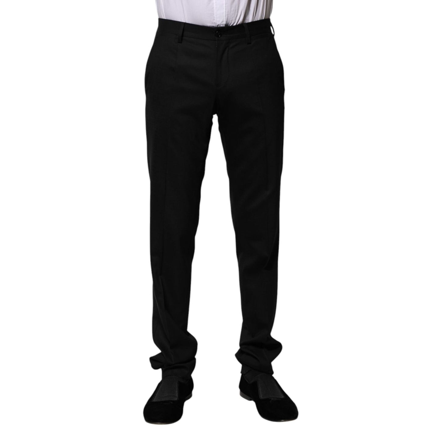 Dolce & Gabbana Black Wool Formal Dress Pants PAN75332-44