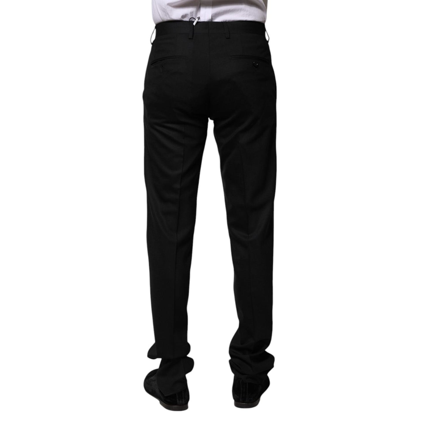 Dolce & Gabbana Black Wool Formal Dress Pants PAN75332-44