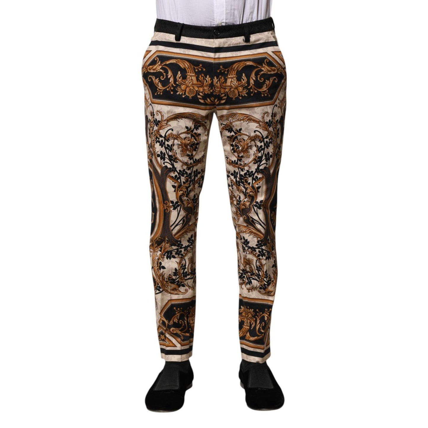 Dolce & Gabbana Multicolor Floral Print Dress Pants PAN76441-46