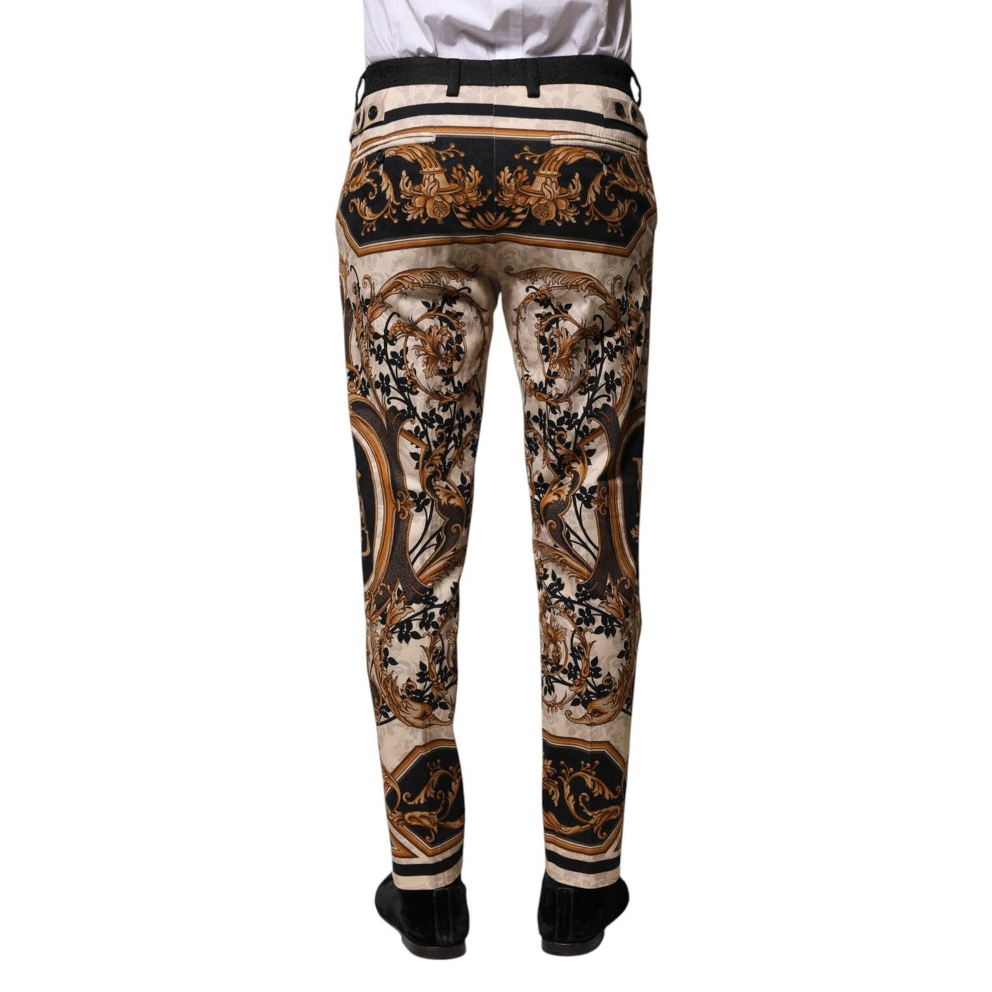 Dolce & Gabbana Multicolor Floral Print Dress Pants PAN76441-46