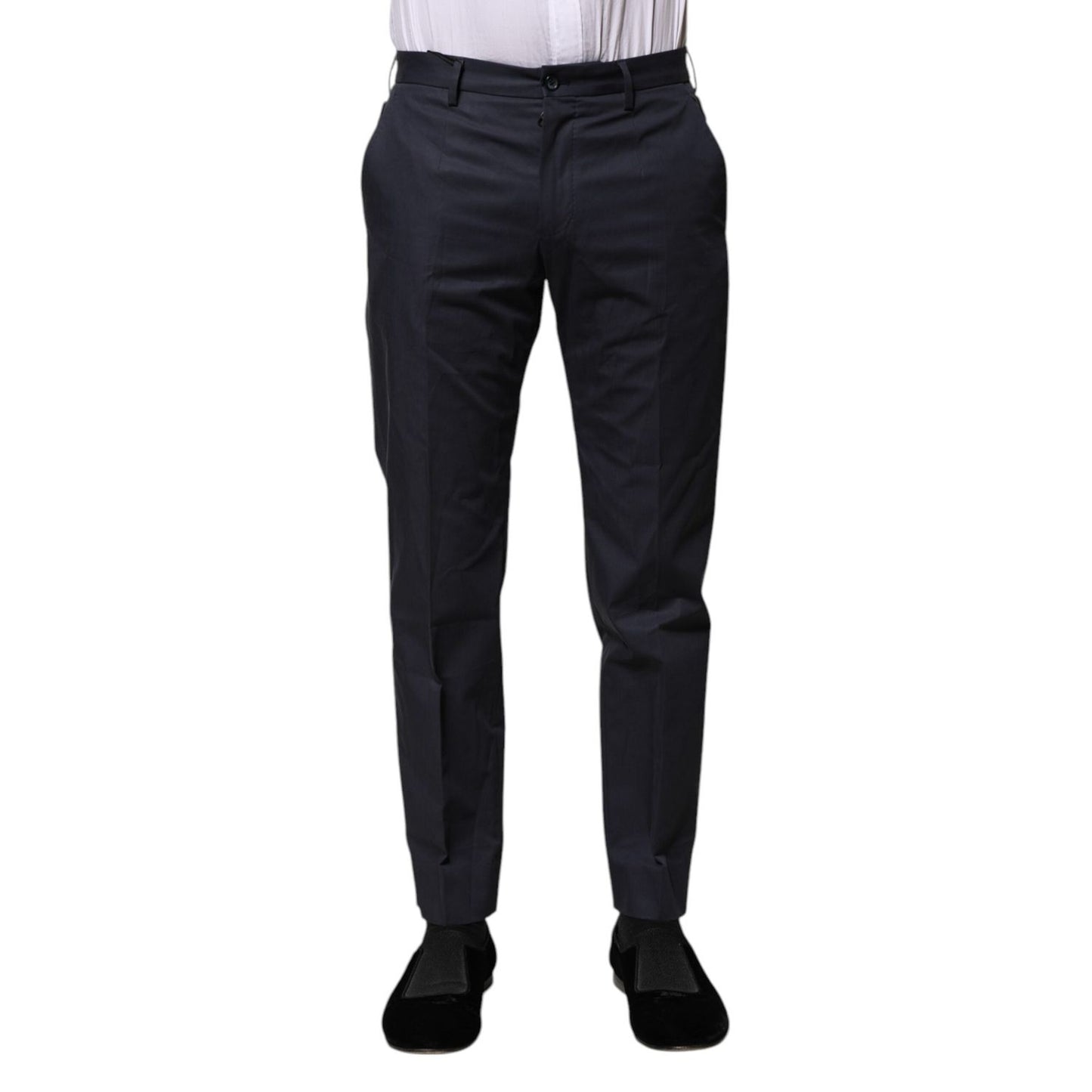 Dolce & Gabbana Dark Blue Cotton Formal Pants PAN76469-46