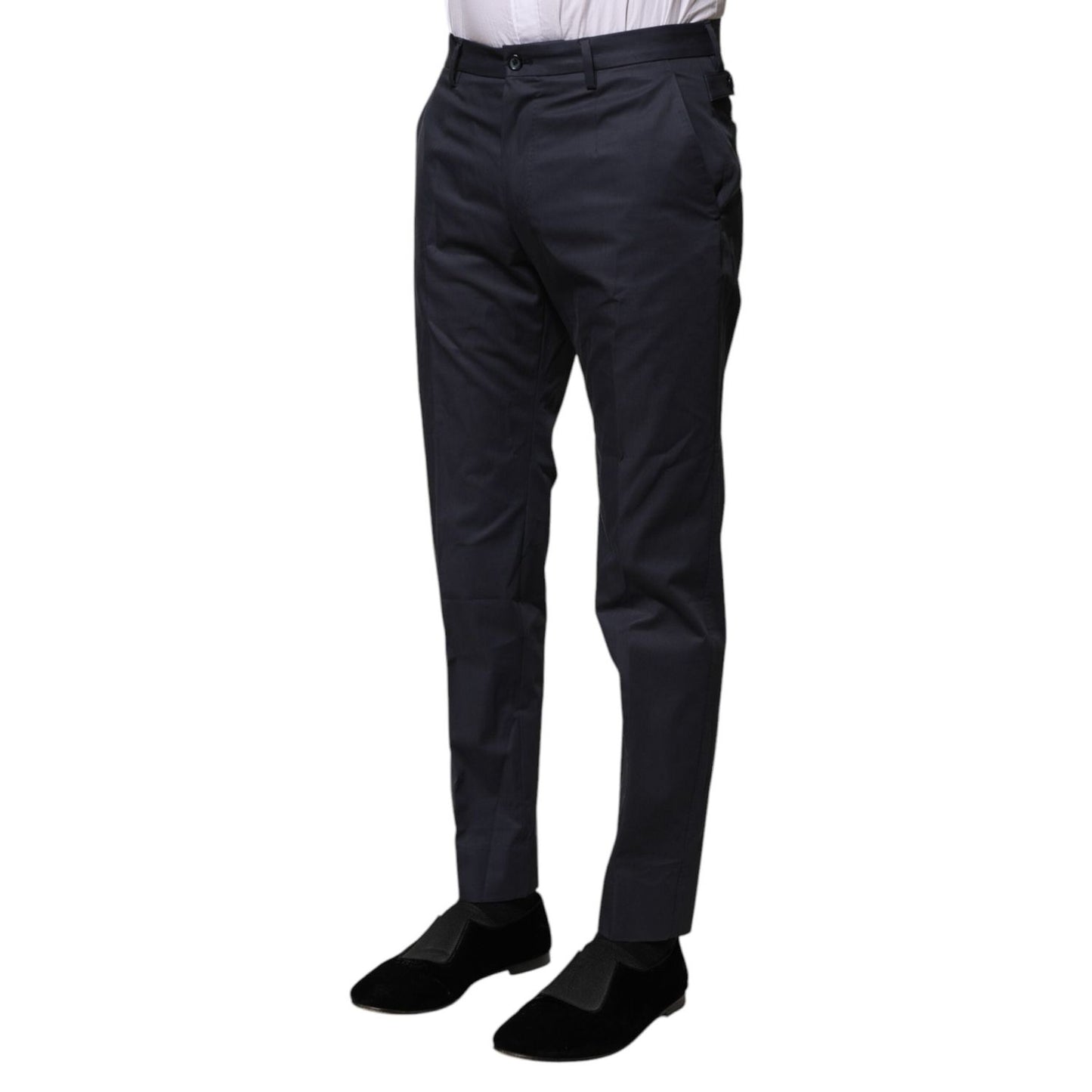 Dolce & Gabbana Dark Blue Cotton Formal Pants PAN76469-46