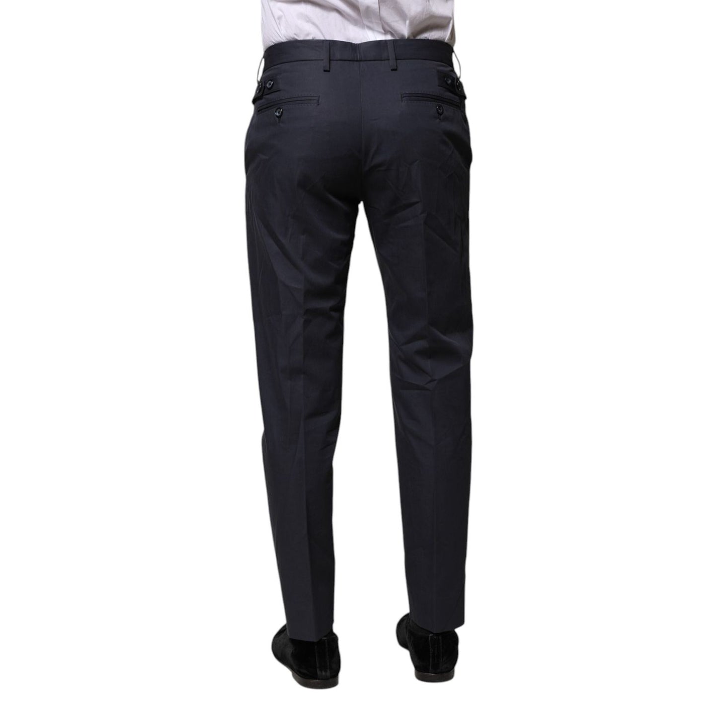 Dolce & Gabbana Dark Blue Cotton Formal Pants PAN76469-46