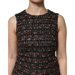 Dolce & Gabbana Multicolor Sleeveless Mini Tweed A-line Dress DR81741-38