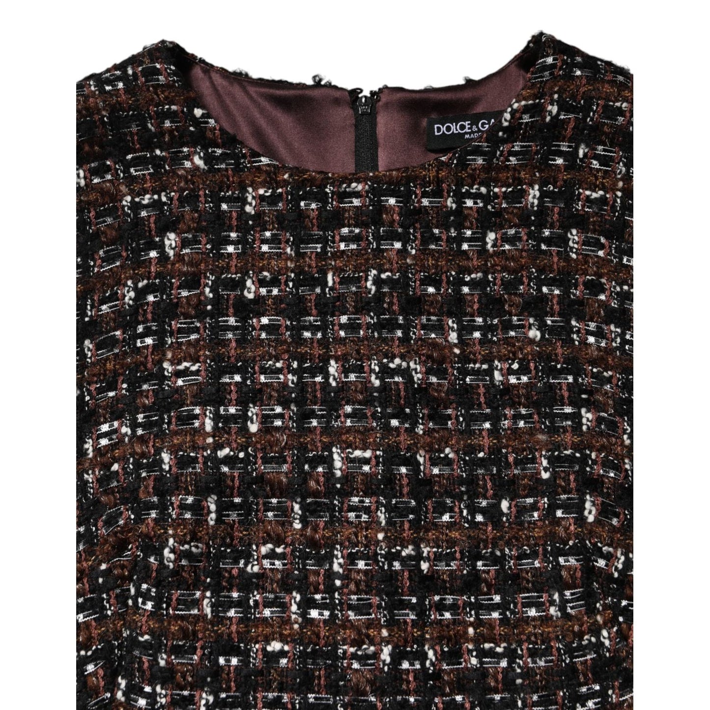 Dolce & Gabbana Multicolor Sleeveless Mini Tweed A-line Dress DR81741-38