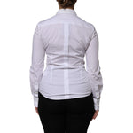Dolce & Gabbana White Cotton Collared Long Sleeves Blouse Top TSH906744-40