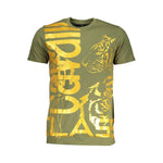 Cavalli Class Green Cotton T-Shirt CA-28604-L