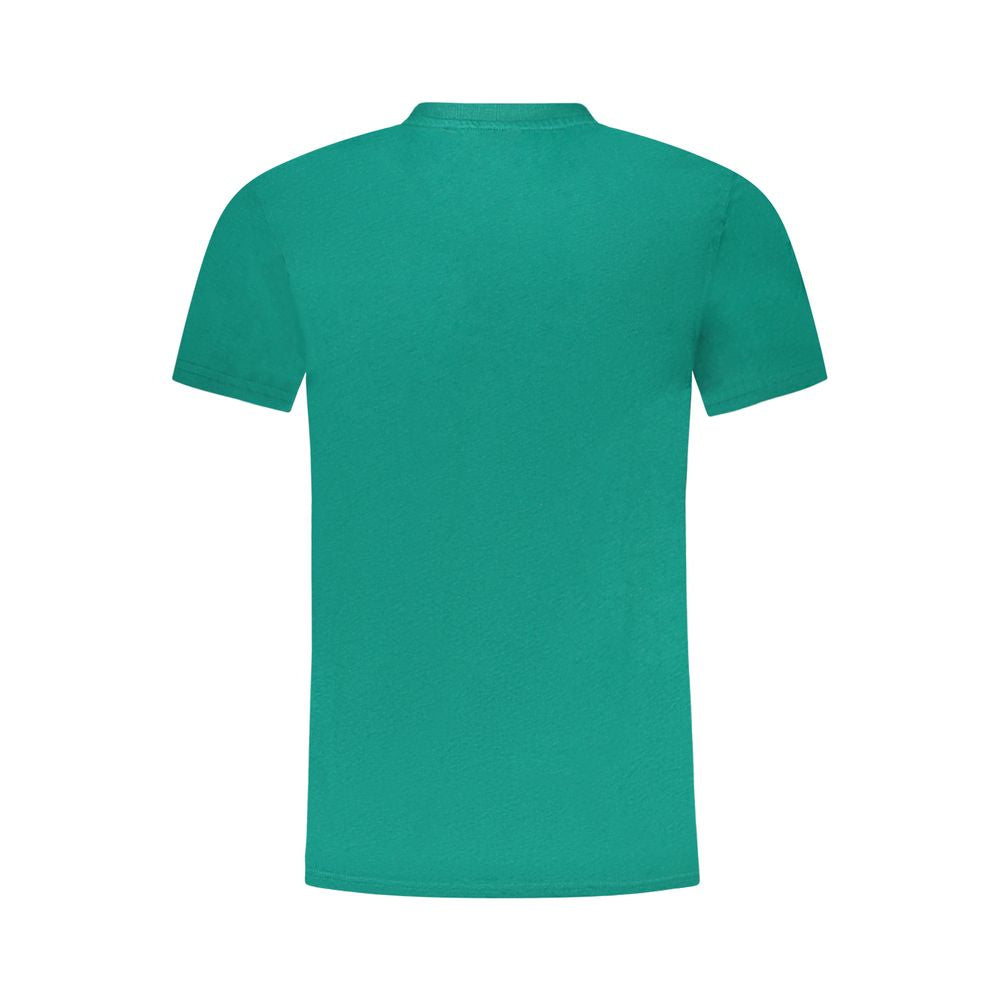 Cavalli Class Green Cotton Men T-Shirt CA-36654-M