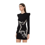 Balmain Black Viscose Dress BA-15530-IT40|S